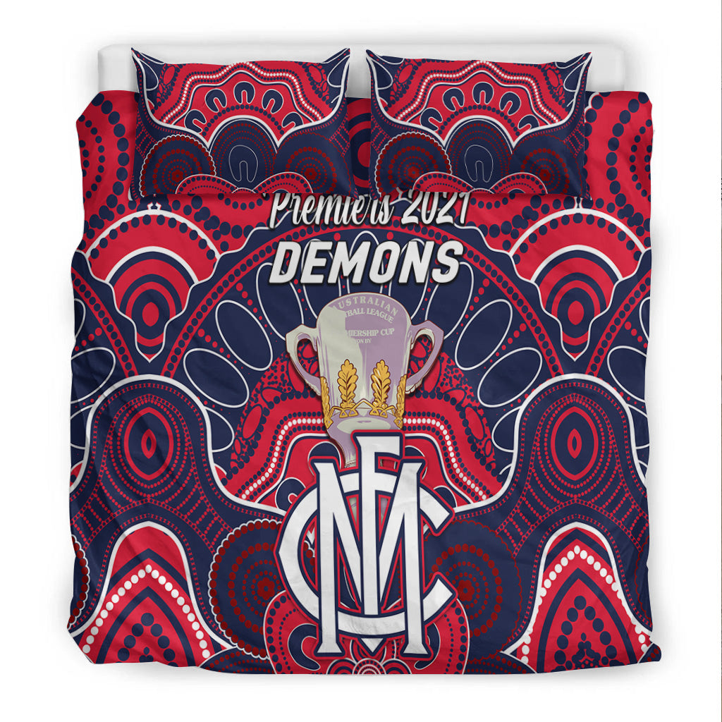 melbourne-demons-indigenous-bedding-set-football-2021-premiers-trophy