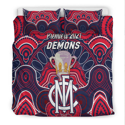 melbourne-demons-indigenous-bedding-set-football-2021-premiers-trophy