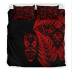 new-zealand-haka-rugby-maori-bedding-set-silver-fern-vibes-red