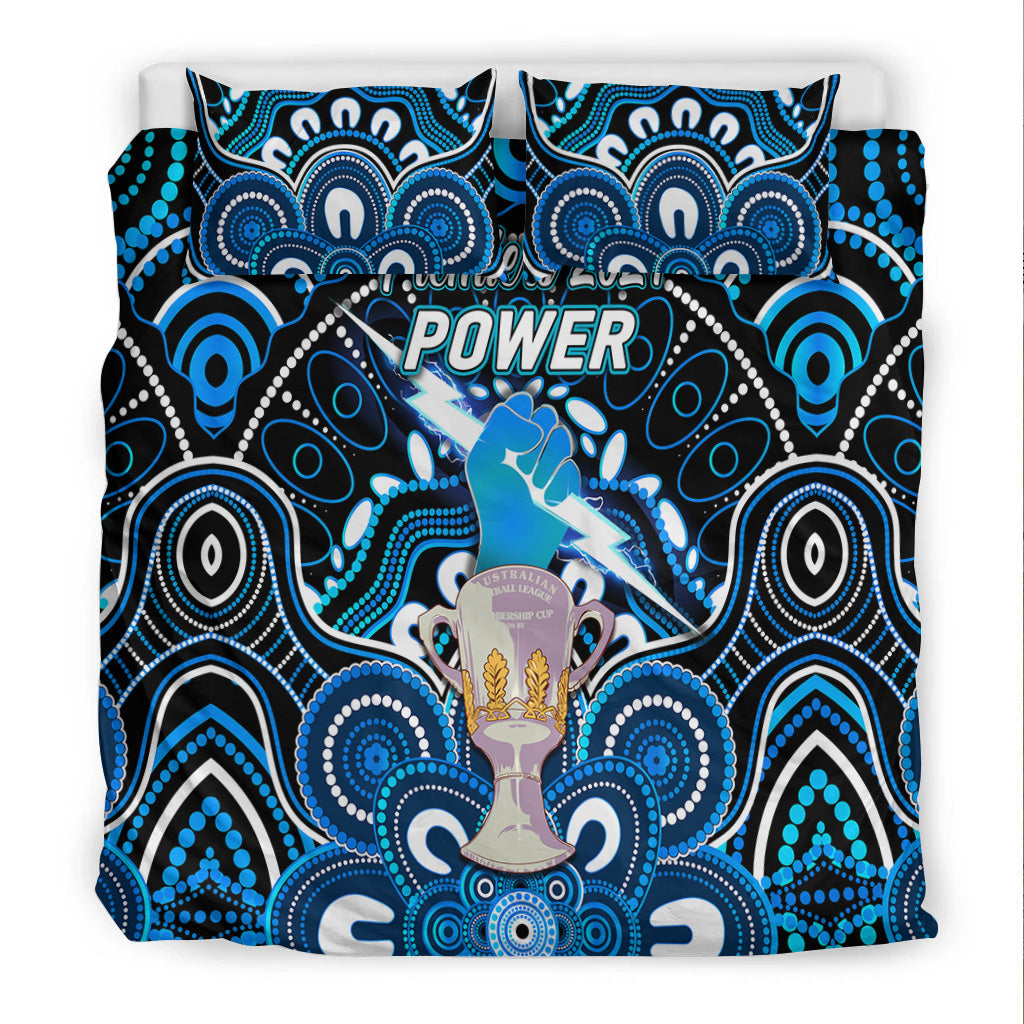 port-adelaide-power-indigenous-bedding-set-football-2021-premiers-trophy