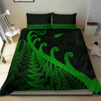 new-zealand-rugby-maori-bedding-set-silver-fern-koru-vibes-green