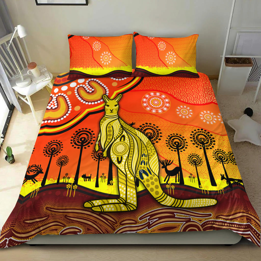 aboriginal-art-kangaroo-bedding-set-indigenous-unique-vibes-orange