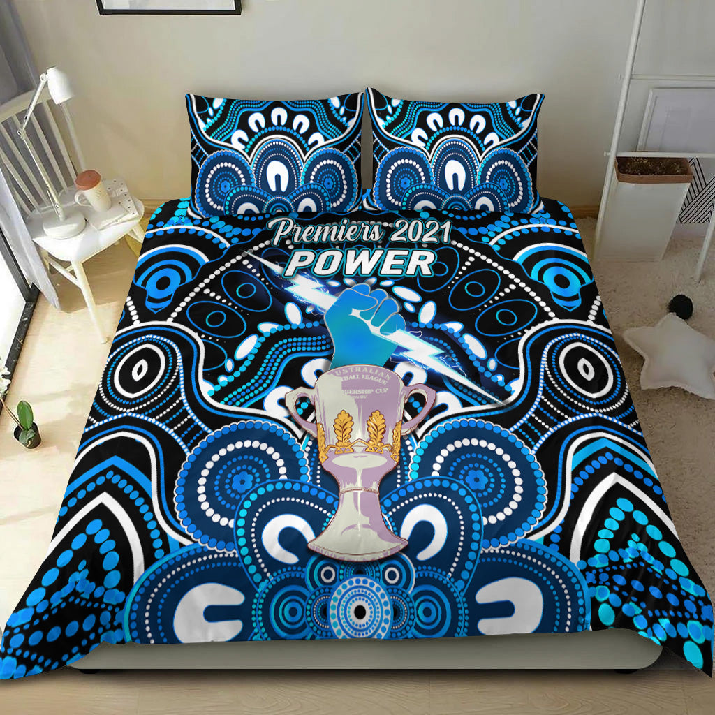 port-adelaide-power-indigenous-bedding-set-football-2021-premiers-trophy