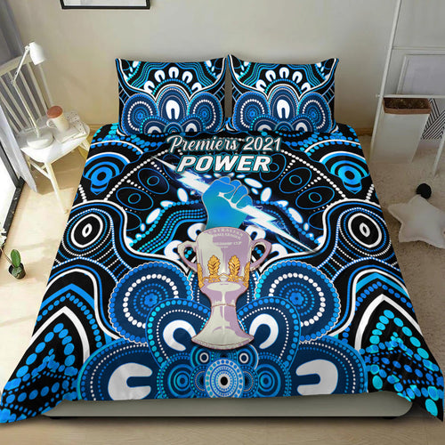 port-adelaide-power-indigenous-bedding-set-football-2021-premiers-trophy