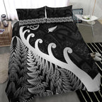 new-zealand-rugby-maori-bedding-set-silver-fern-koru-vibes-black