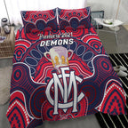 melbourne-demons-indigenous-bedding-set-football-2021-premiers-trophy