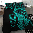 new-zealand-haka-rugby-maori-bedding-set-silver-fern-vibes-turquoise