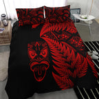 new-zealand-haka-rugby-maori-bedding-set-silver-fern-vibes-red