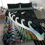 new-zealand-rugby-maori-bedding-set-silver-fern-koru-vibes-paua-shell