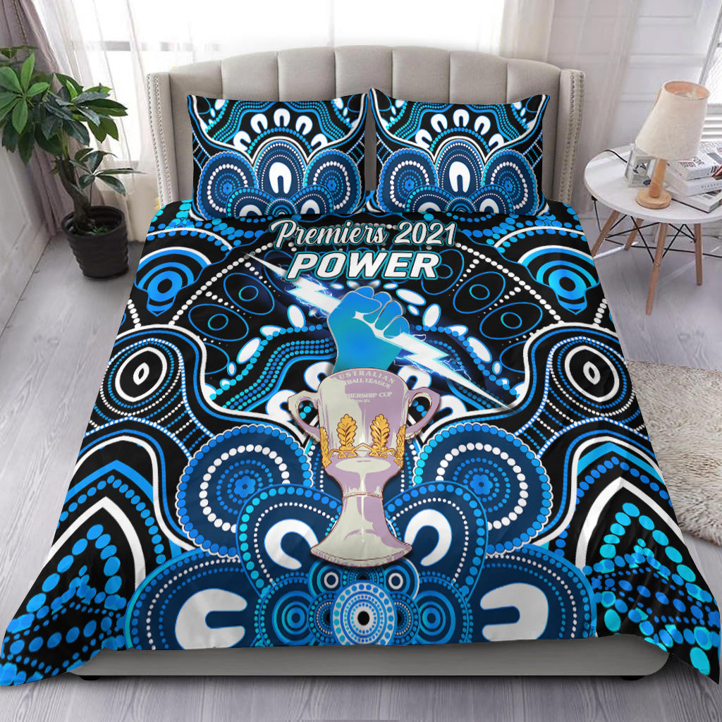 port-adelaide-power-indigenous-bedding-set-football-2021-premiers-trophy