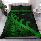 new-zealand-rugby-maori-bedding-set-silver-fern-koru-vibes-green