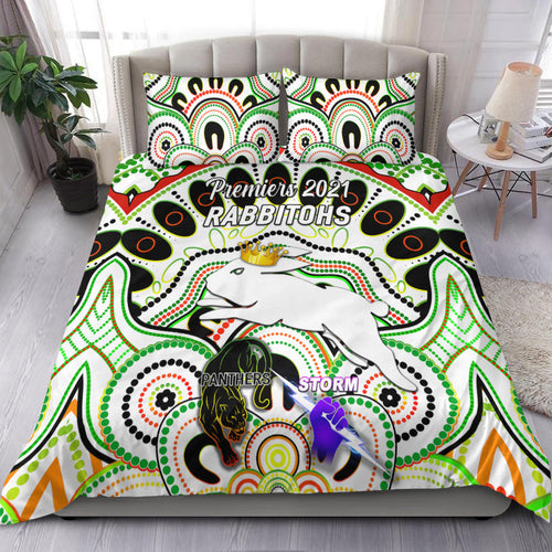 south-sydney-rabbitohs-bedding-set-2021-indigenous-premiers-the-king-white