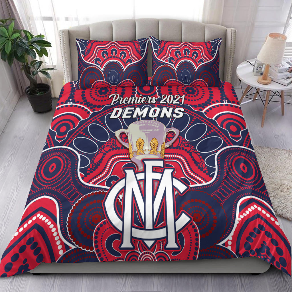 melbourne-demons-indigenous-bedding-set-football-2021-premiers-trophy