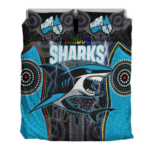 cronulla-sutherland-sharks-bedding-set-naidoc-week-special-style