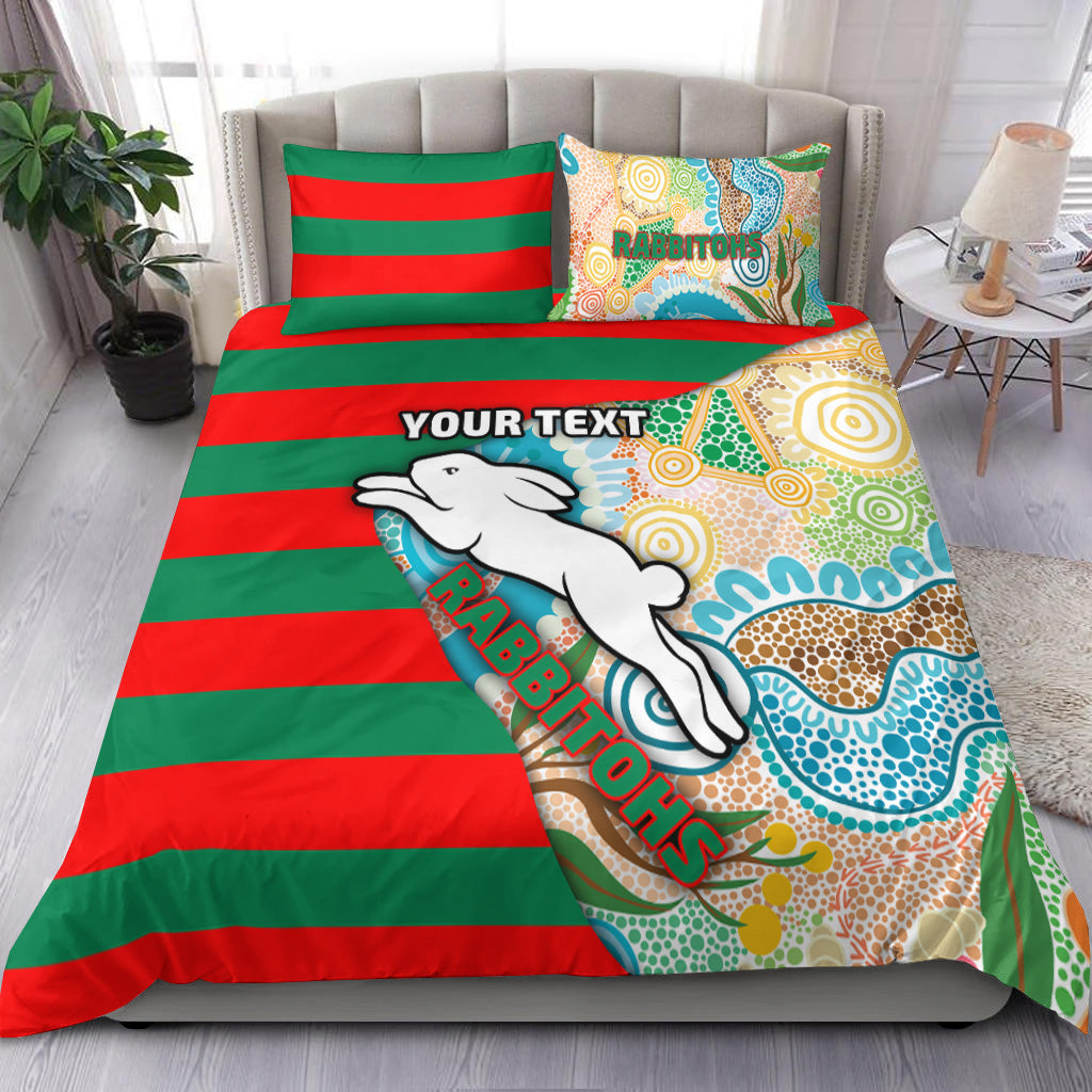 custom-personalised-rabbitohs-bedding-set-aboriginal-style