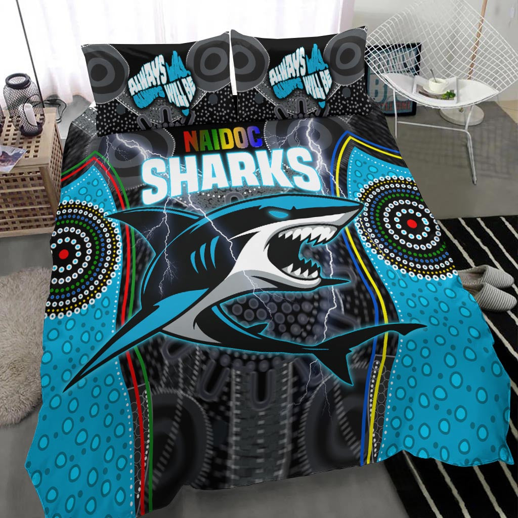 cronulla-sutherland-sharks-bedding-set-naidoc-week-special-style