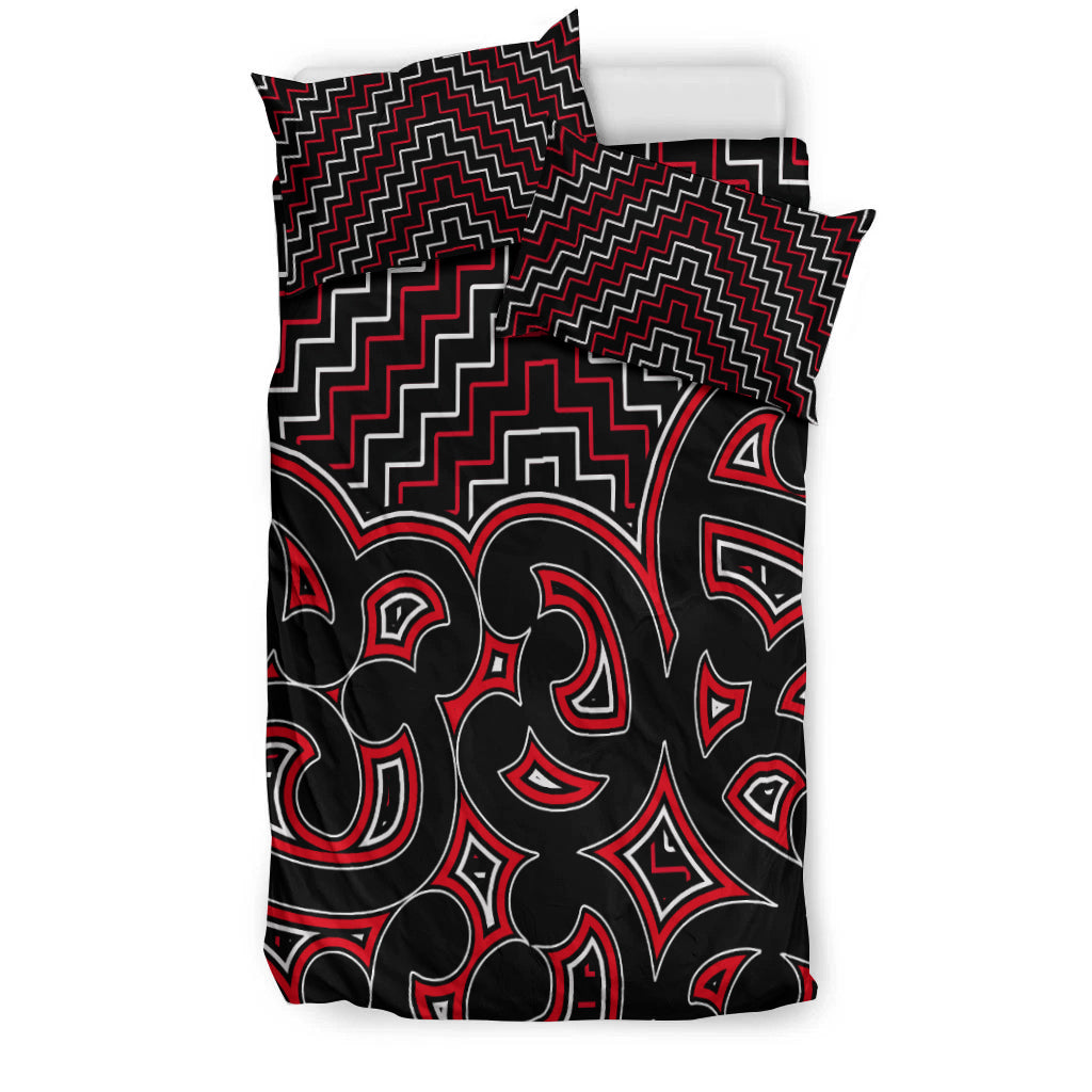 new-zealand-bedding-set-maori-graphic-tee-patterns-red