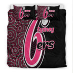 sydney-sixers-bedding-set-cricket-aboriginal-dot-patterns