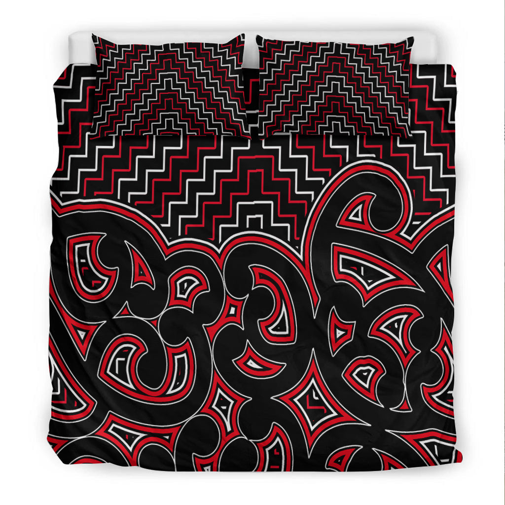 new-zealand-bedding-set-maori-graphic-tee-patterns-red