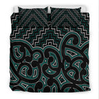 new-zealand-bedding-set-maori-graphic-tee-patterns-green