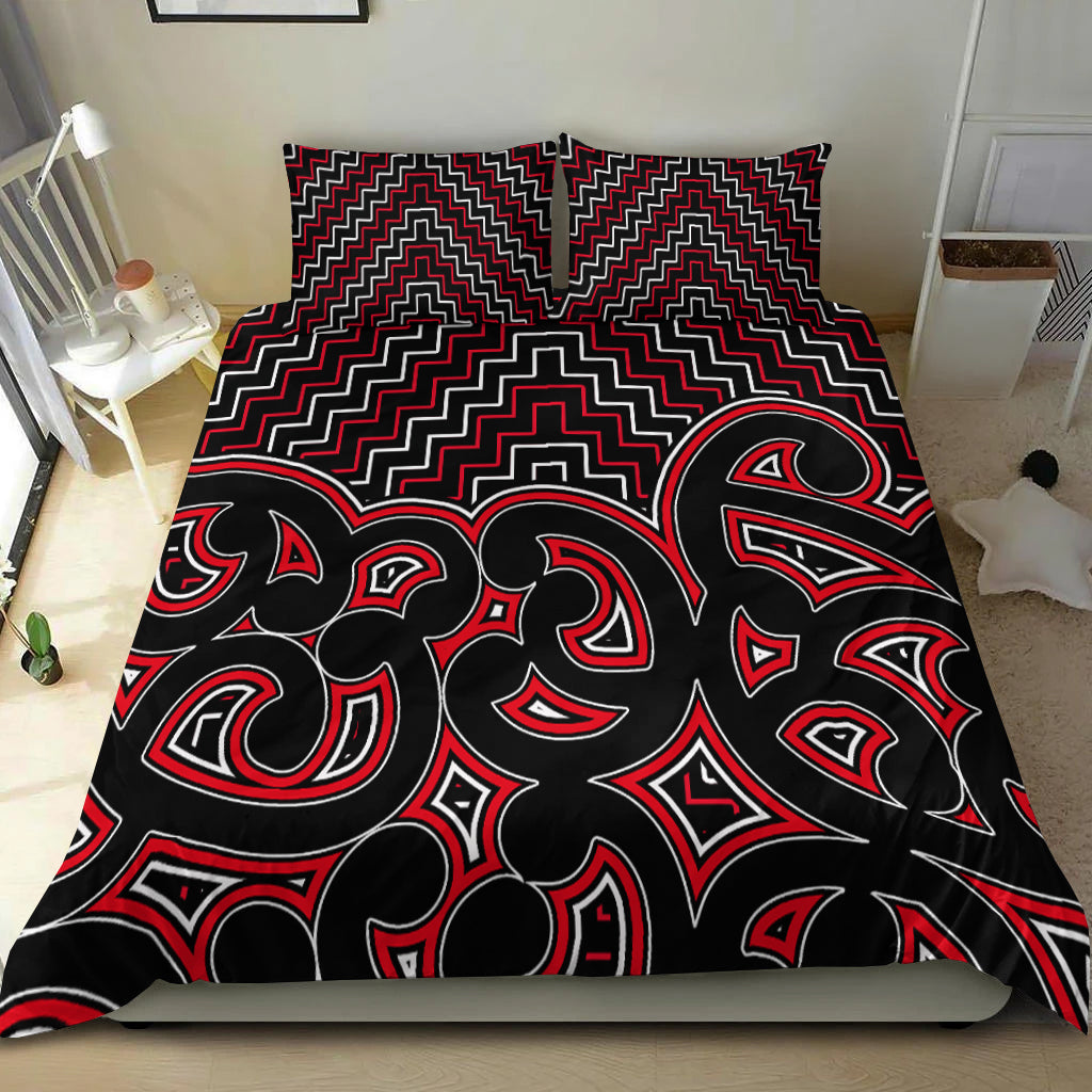 new-zealand-bedding-set-maori-graphic-tee-patterns-red