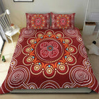 aboriginal-bedding-set-aboriginal-dot-art-painting-with-red-poppy-flower