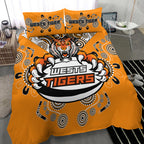 Wests Tiger Rugby Aboriginal Pattern Bedding Set - LT2