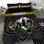Black Panthers Rugby League Aboriginal Bedding Set - LT2