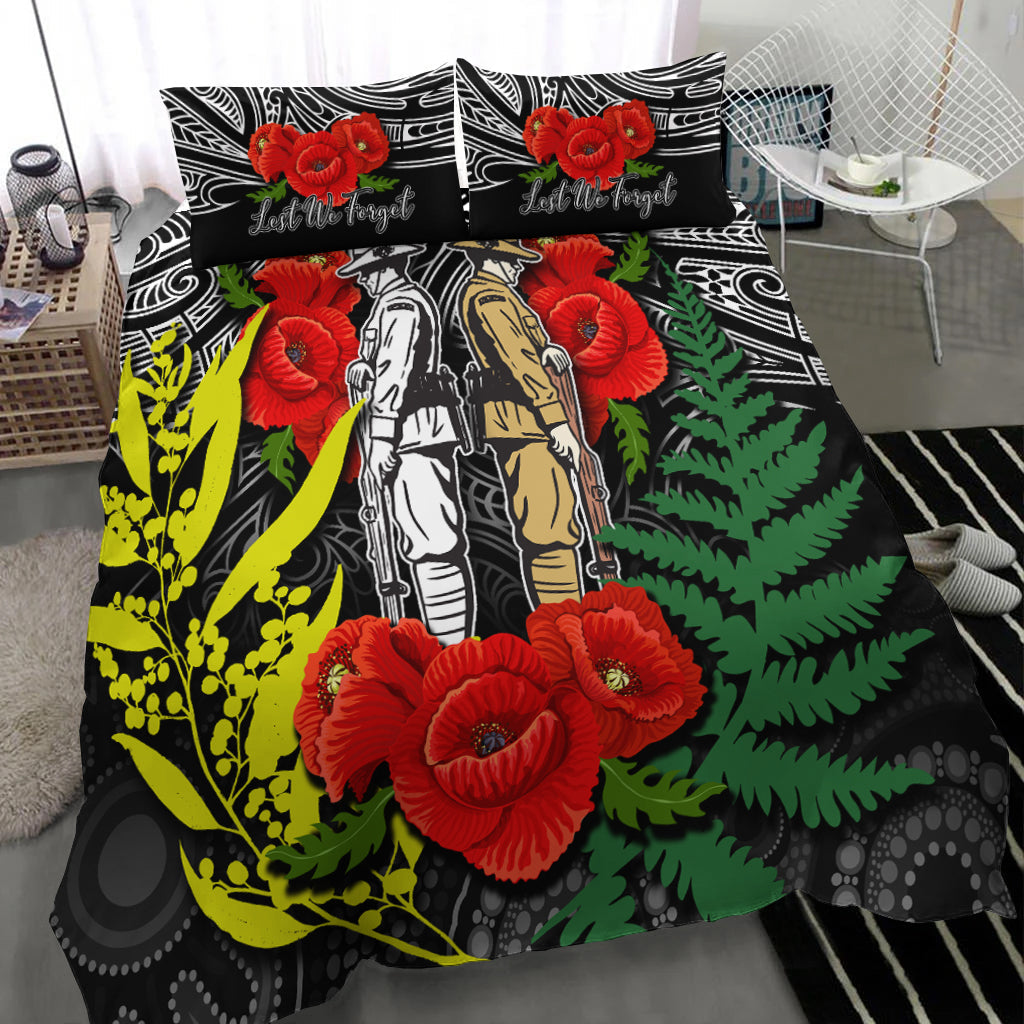 anzac-day-bedding-set-maori-patterns-white-color