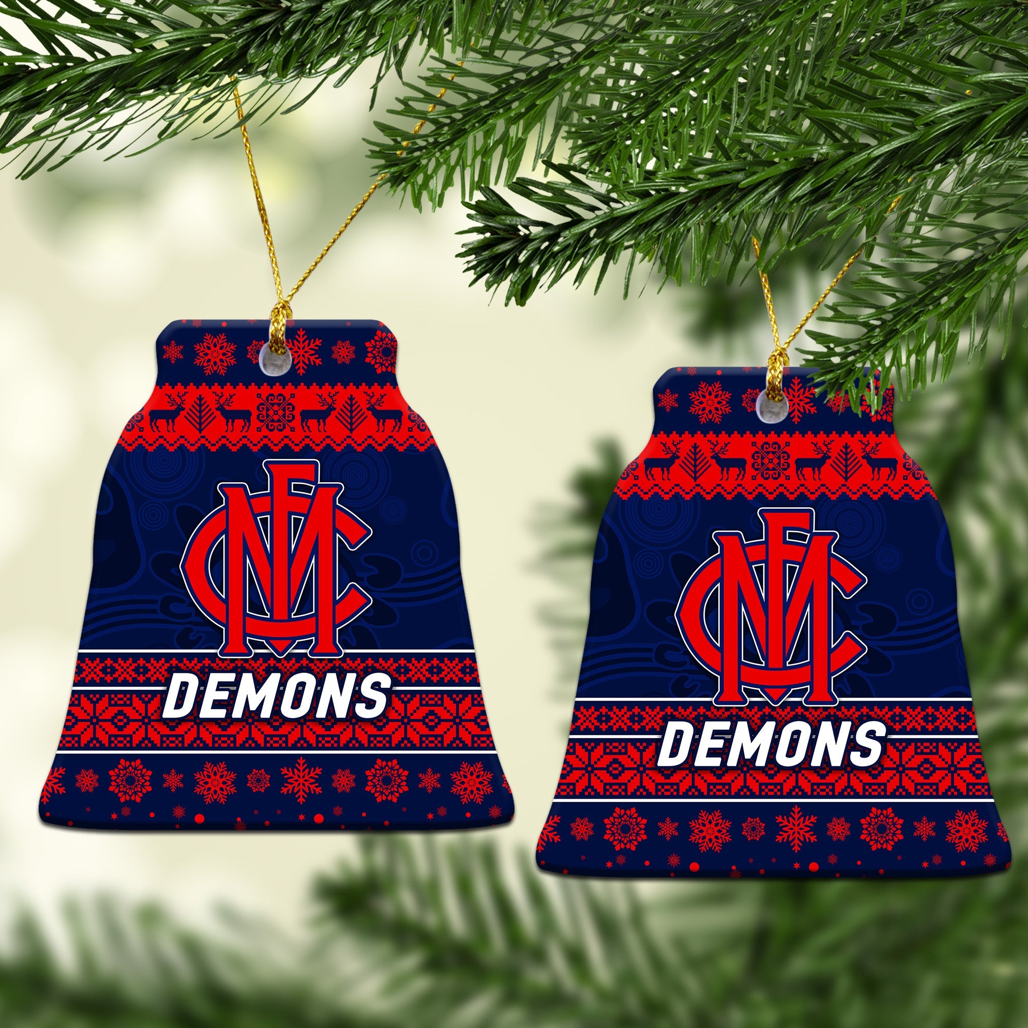 melbourne-demons-christmas-ornament-simple-style