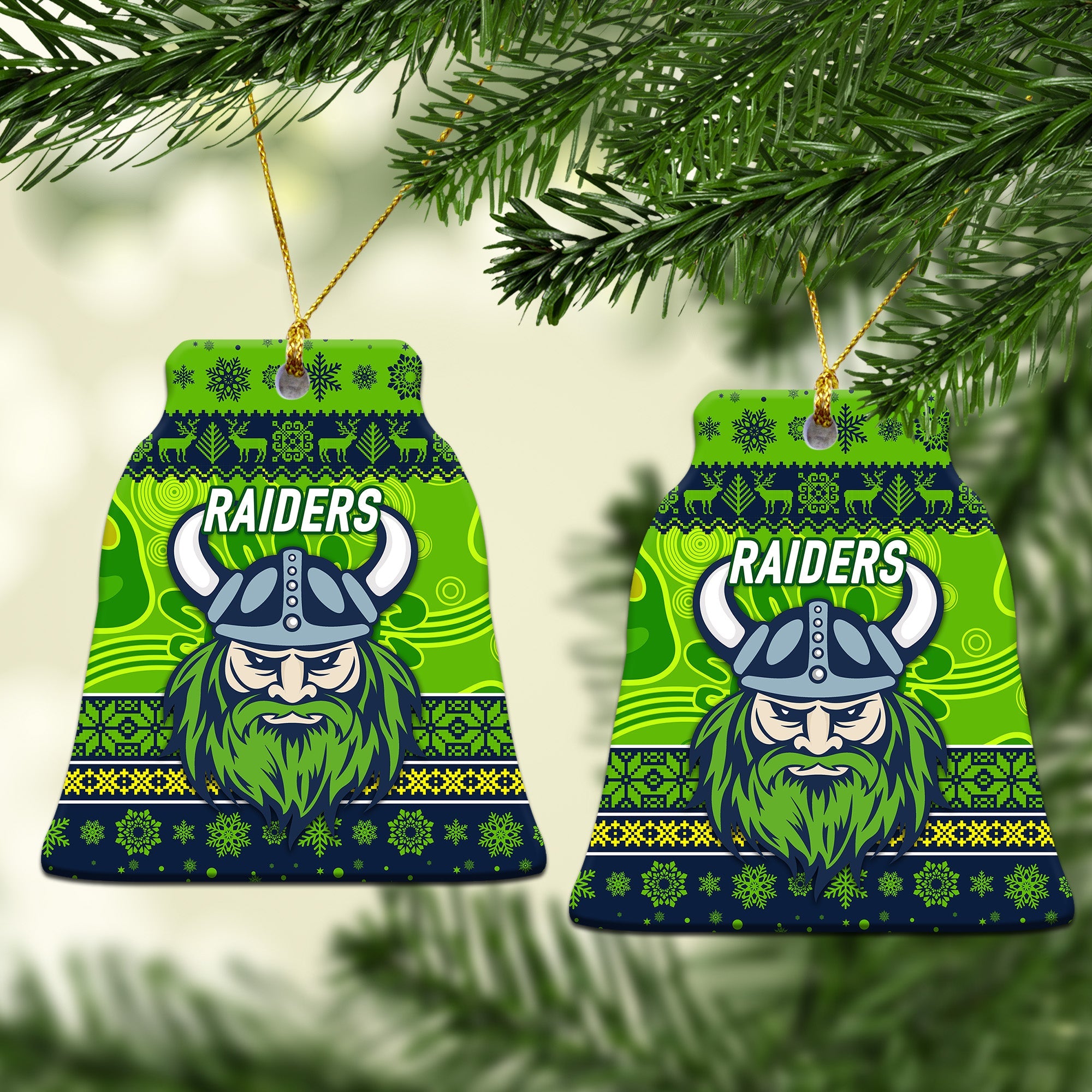 canberra-raiders-christmas-ornament-simple-style-navy-green