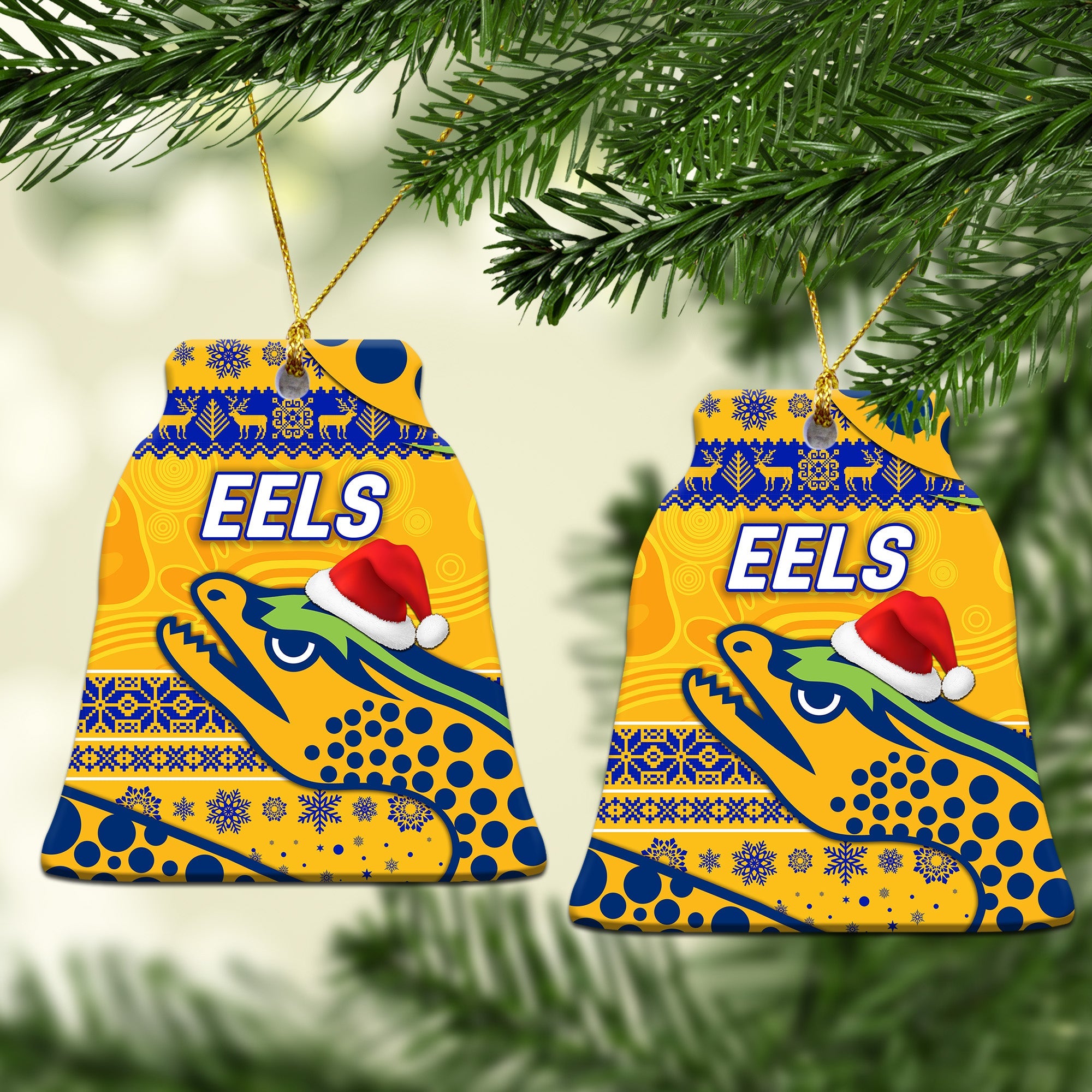 parramatta-eels-christmas-ornament-simple-style-gold