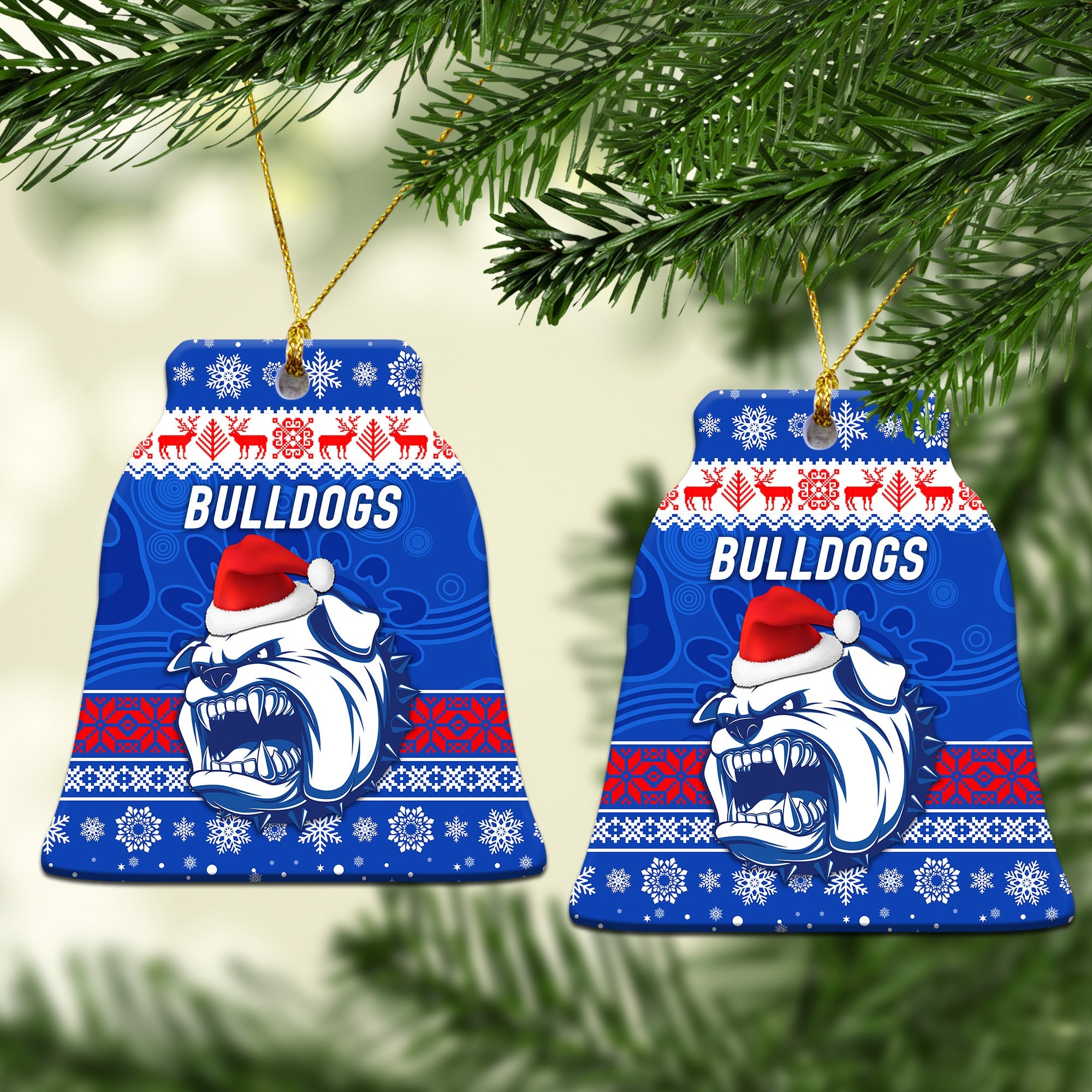 western-bulldogs-bulldogs-christmas-ornament-simple-style