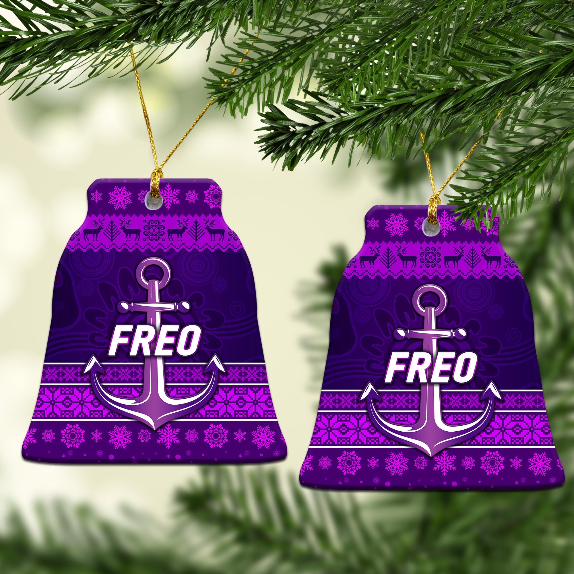 fremantle-dockers-christmas-ornament-simple-style-purple