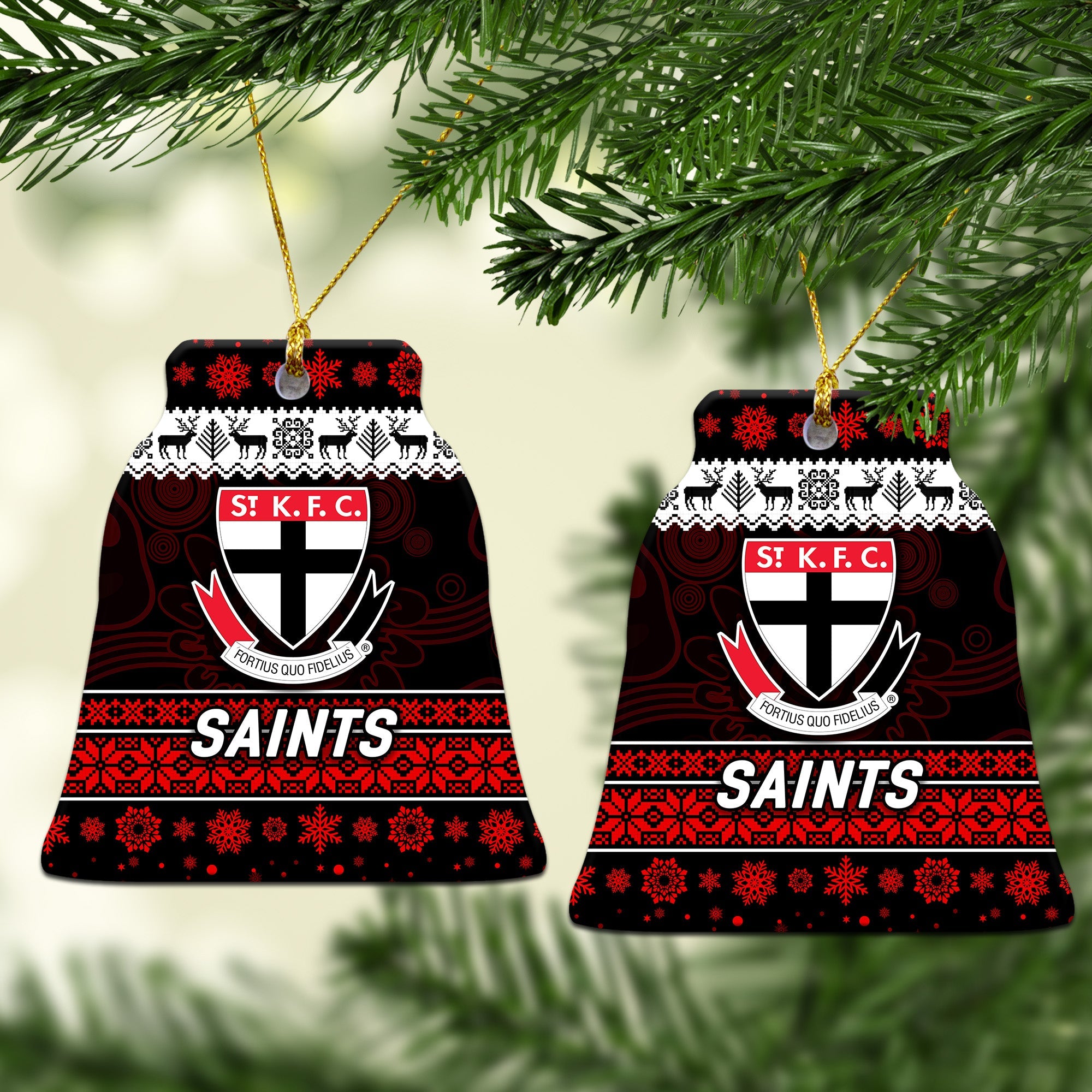 st-kilda-saints-christmas-ornament-simple-style