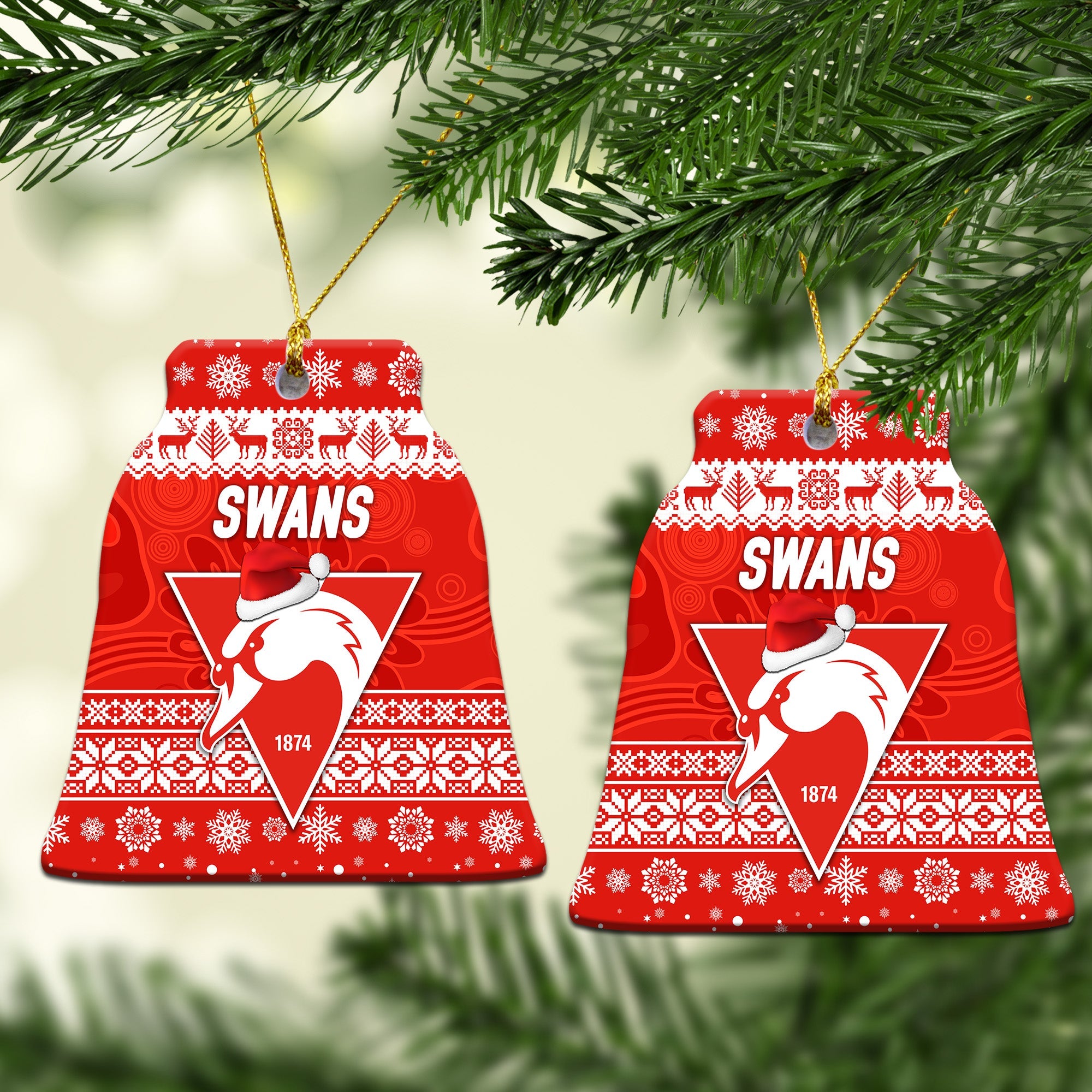 sydney-swans-christmas-ornament-simple-style