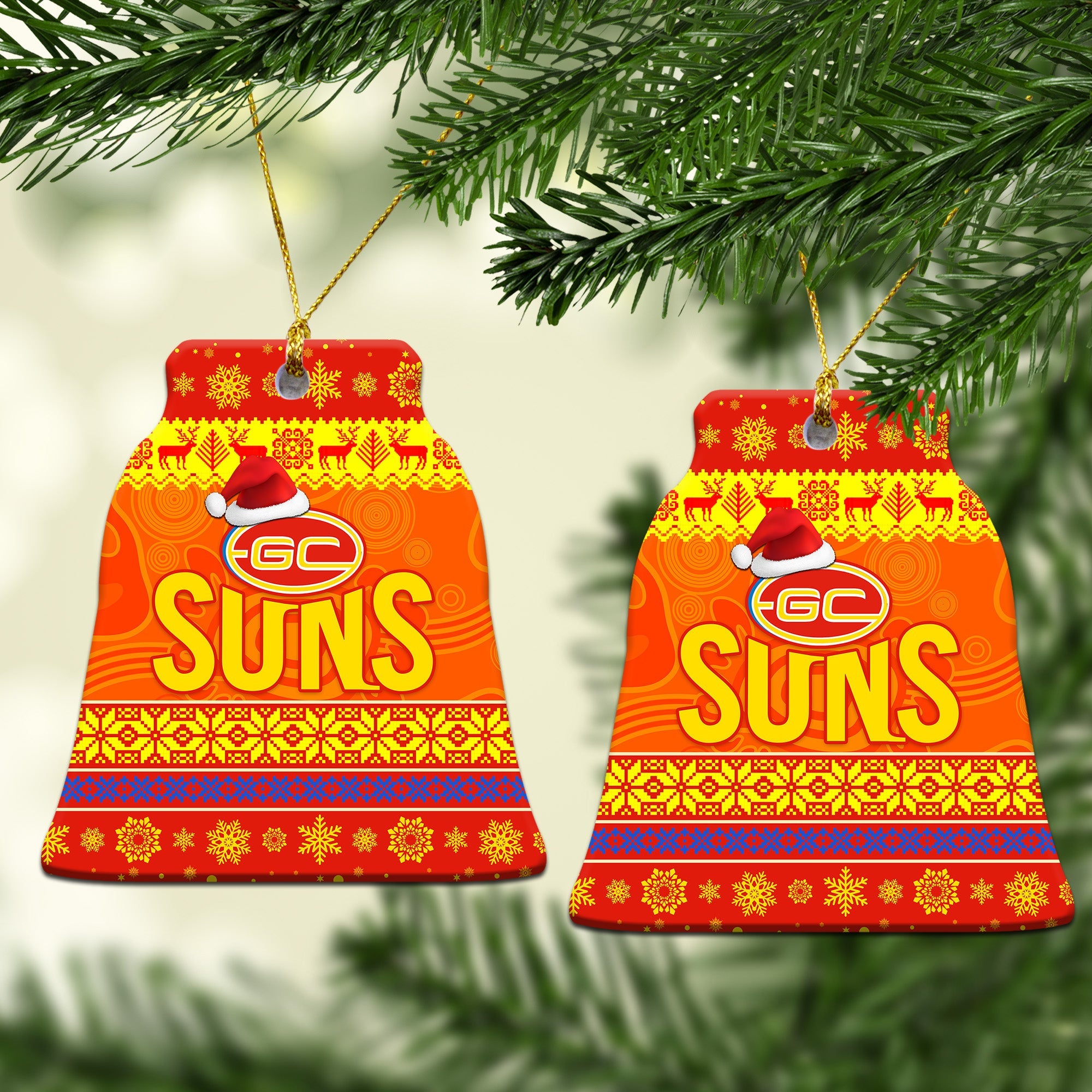 gold-coast-suns-christmas-ornament-simple-style