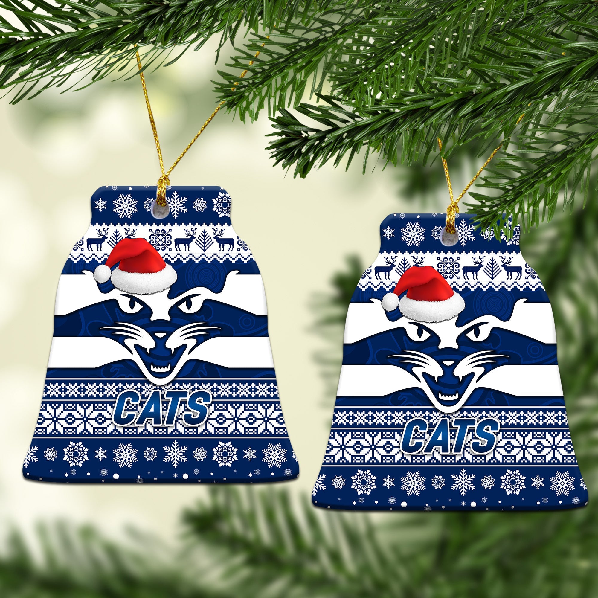 geelong-cats-christmas-ornament-simple-style