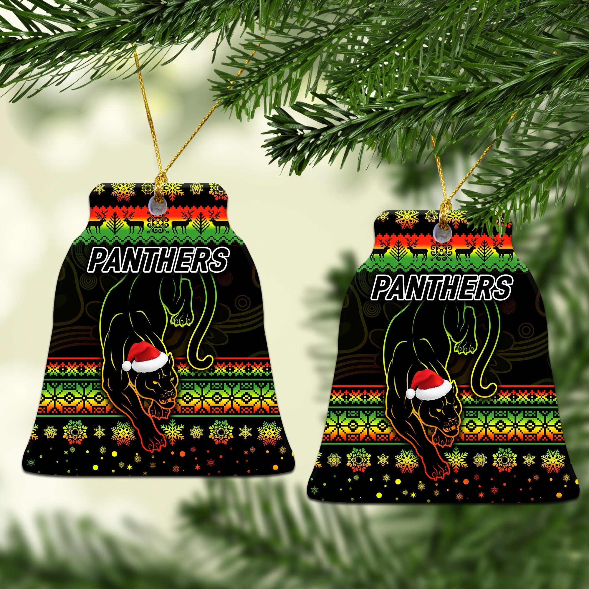 penrith-panthers-christmas-ornament-simple-style