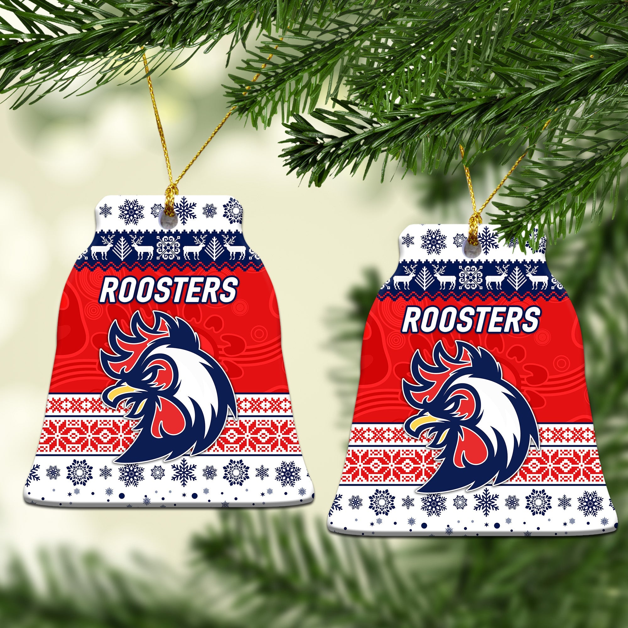 sydney-roosters-christmas-ornament-simple-style-white
