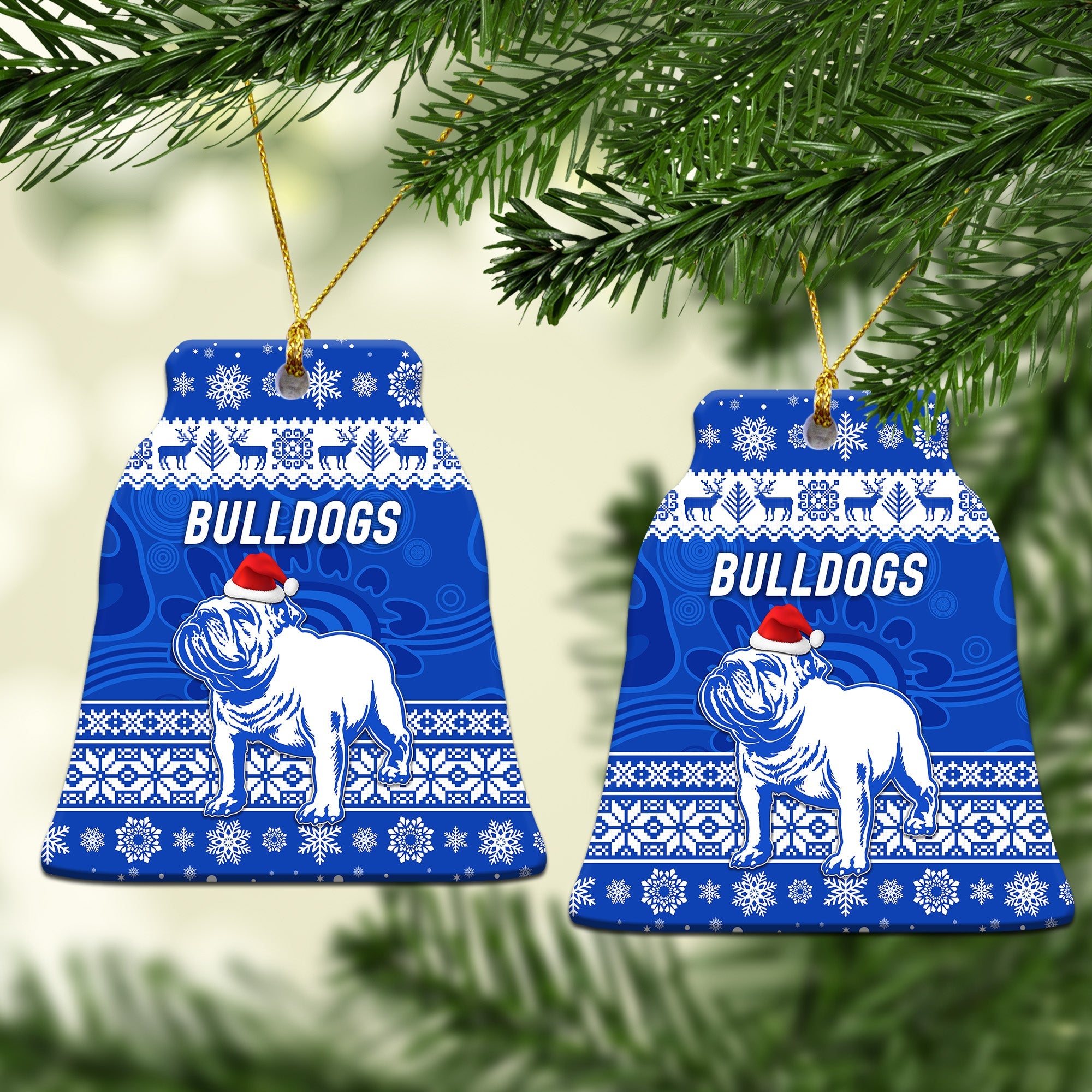 canterbury-bankstown-bulldogs-christmas-ornament-simple-style-blue