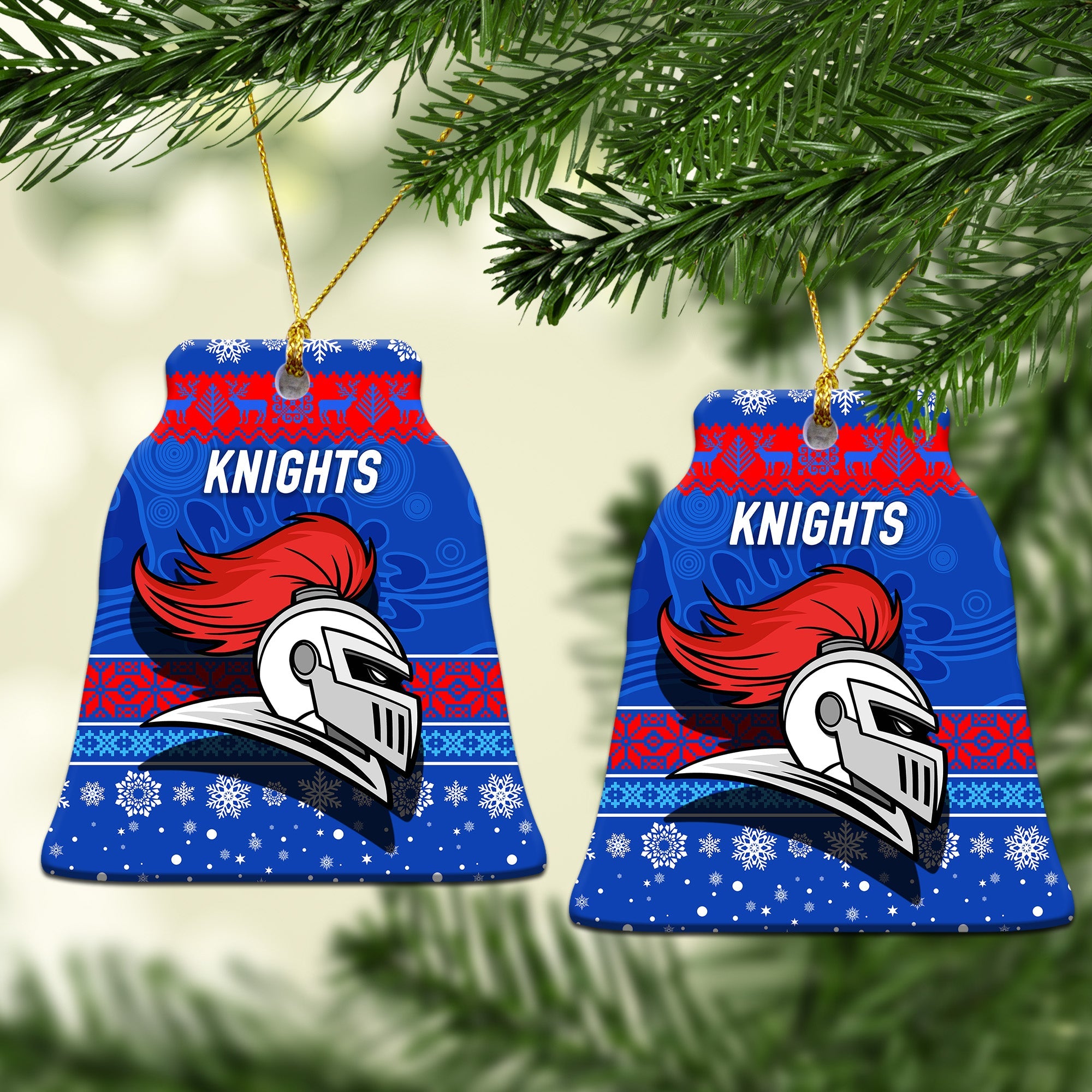 newcastle-knights-christmas-ornament-simple-style