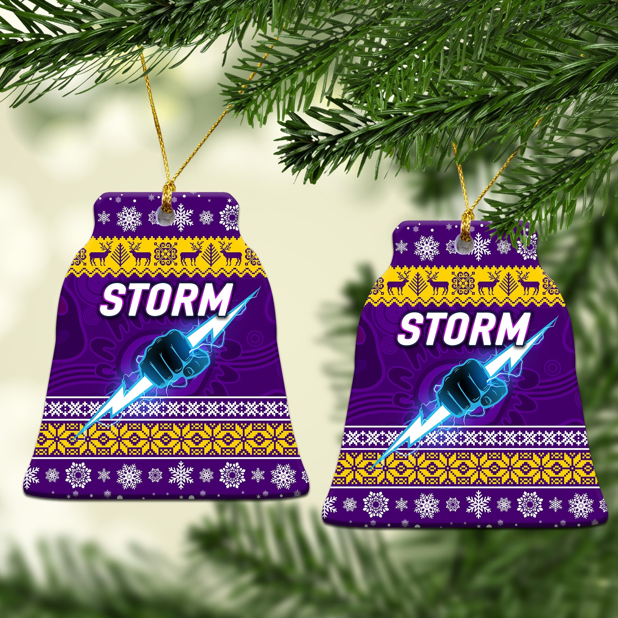 melbourne-storm-christmas-ornament-simple-style-purple