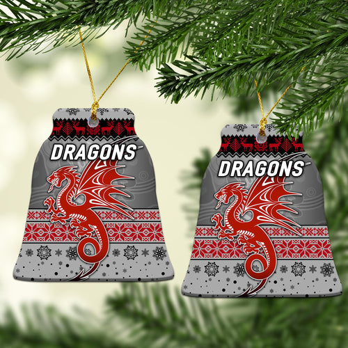 st-george-illawarra-dragons-christmas-ornament-simple-style-grey
