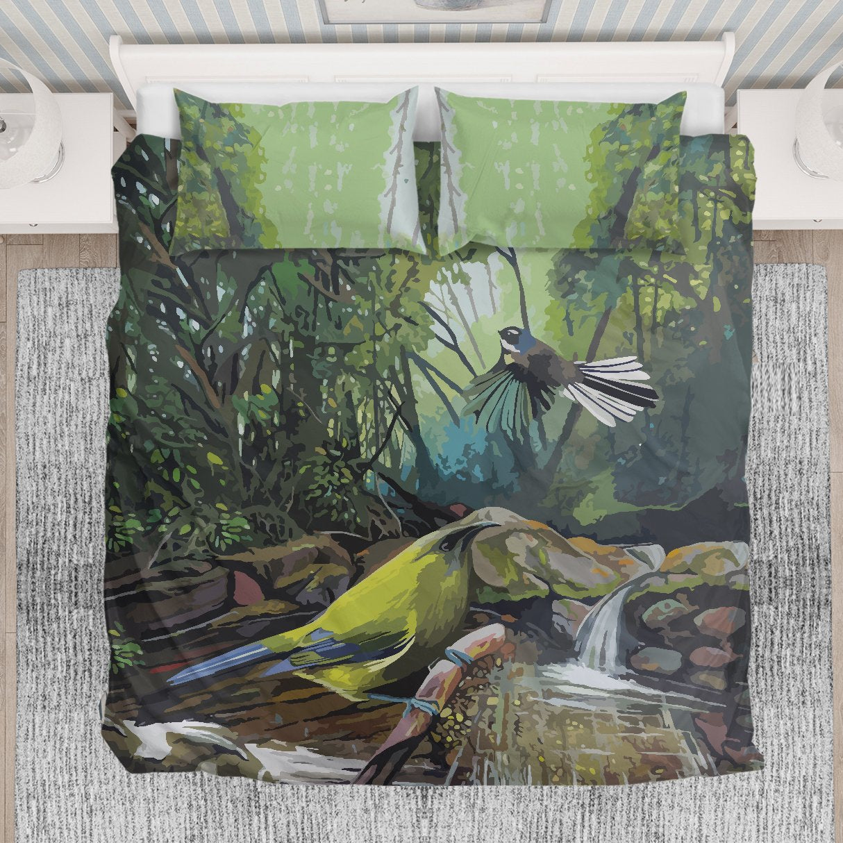 new-zealand-bedding-set-korimako-bird-duvet-cover-and-pillow-case