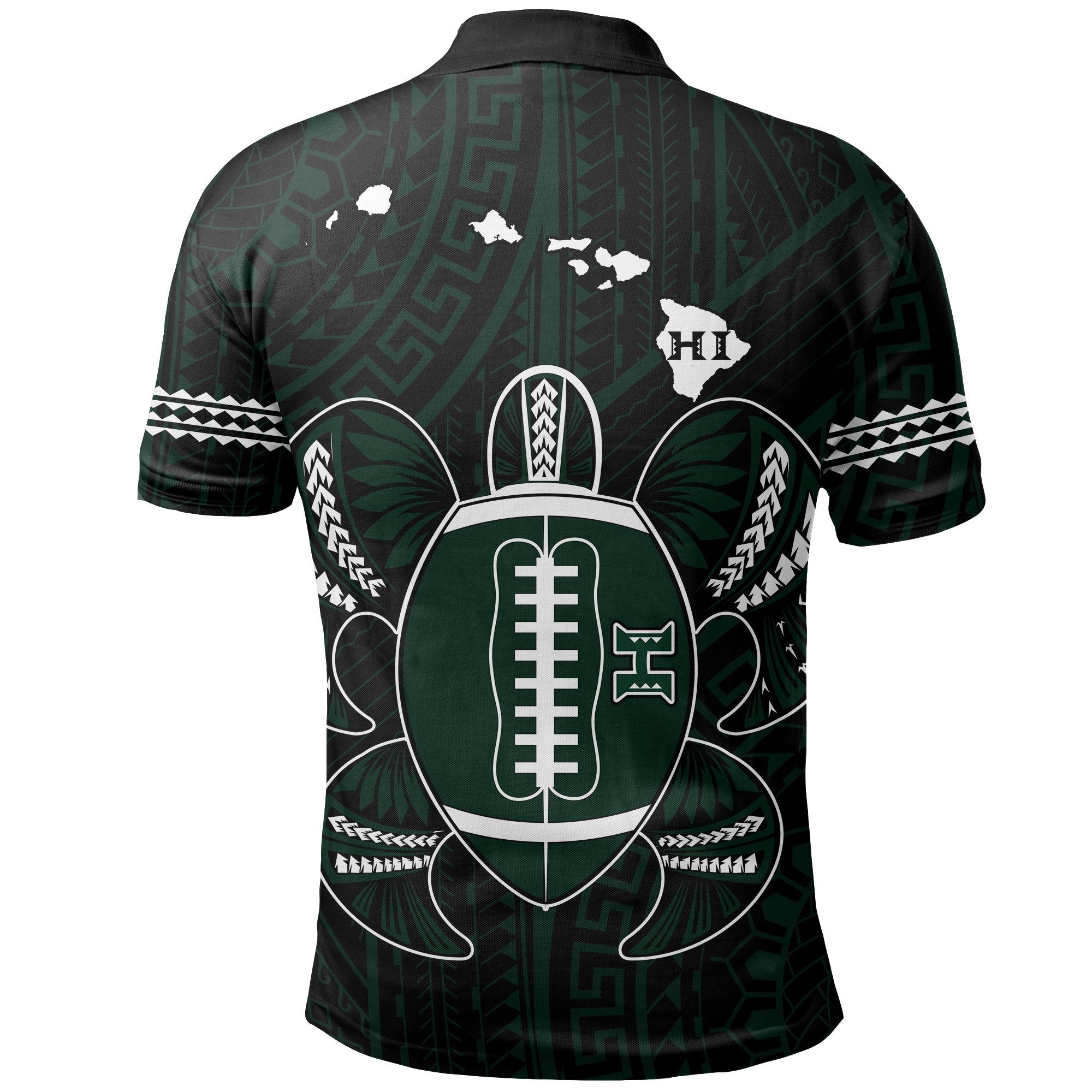 personalized-hawaii-kakau-warrior-polynesian-football-polo-shirt-black