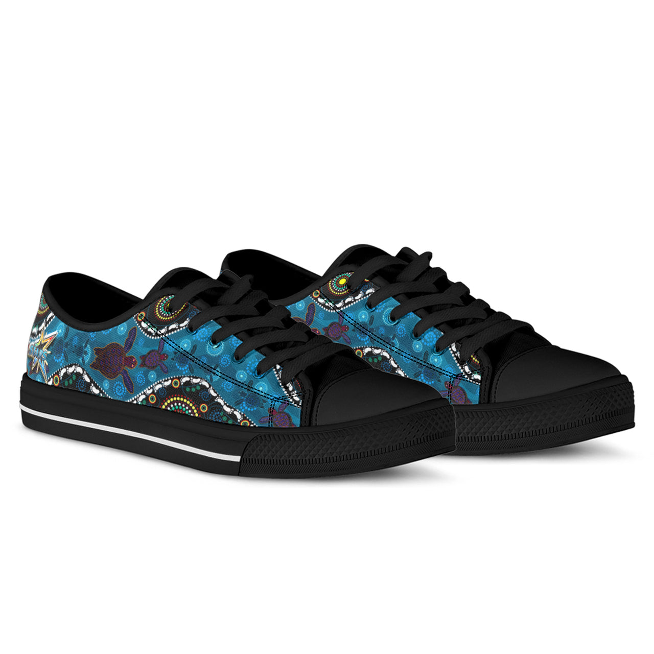 indigenous-all-stars-rugby-custom-low-top-shoes-dreamtime-turtle-with-aboriginal-patterns