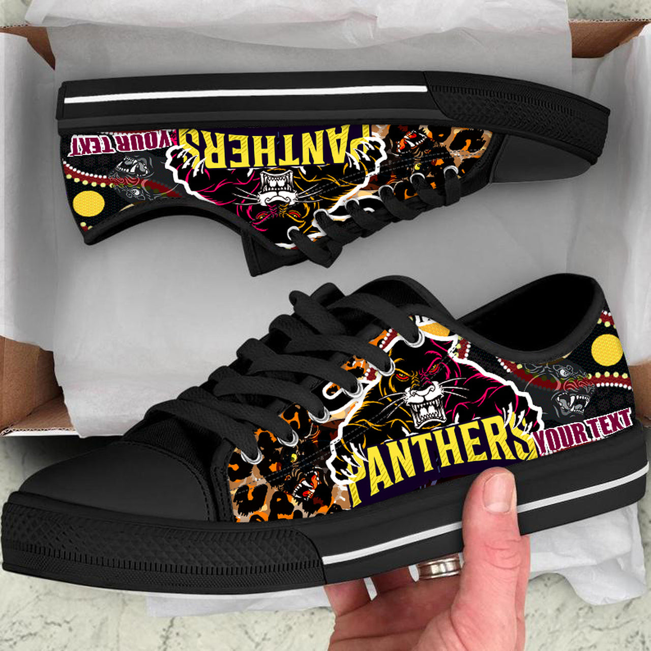 panthers-rugby-league-football-club-low-top-shoes-the-indigenous-wild-black-panthers-scratch-style