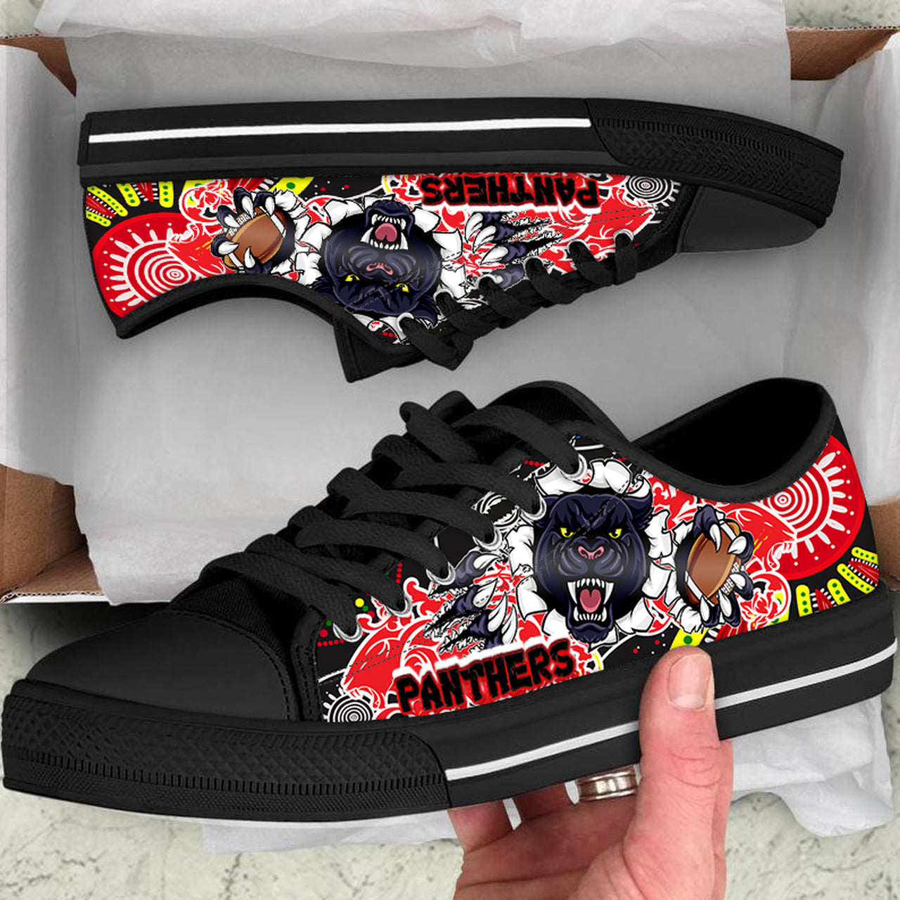 panthers-rugby-aboriginal-low-top-shoes-indigenous-super-black-panthers-scratch-style