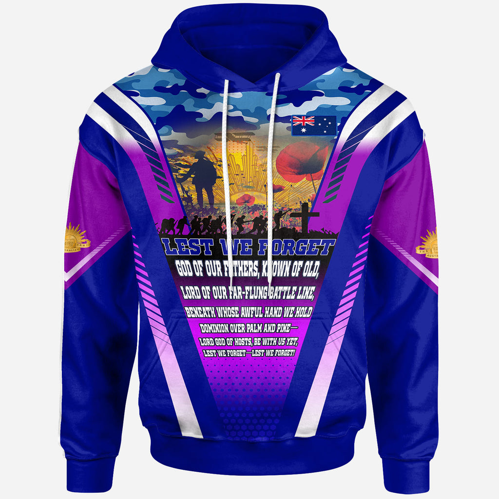 Australia Anzac Camo Hoodie - Custom Anzac Poem Lest We Forget Hoodie